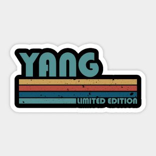 Proud Limited Edition Yang Name Personalized Retro Styles Sticker